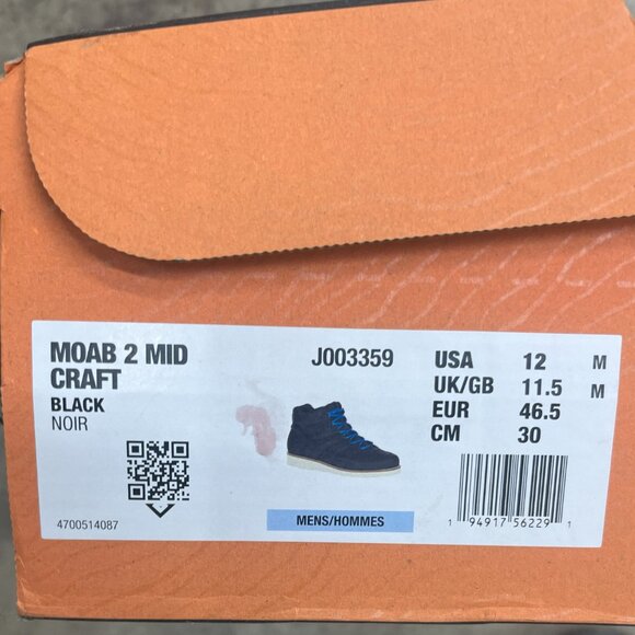 NEW! Merrell Moab 2 Mid Craft Size 12